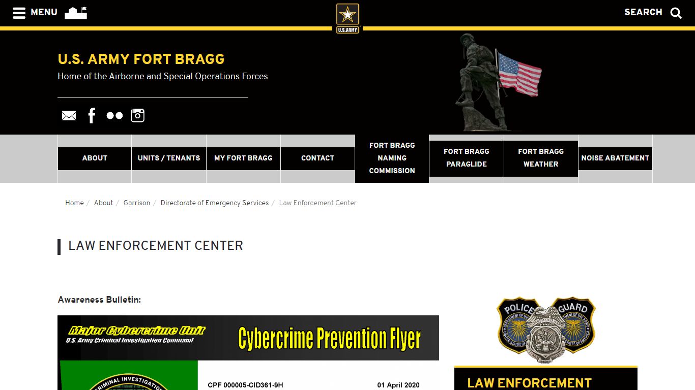 Law Enforcement Center :: Fort Bragg - United States Army